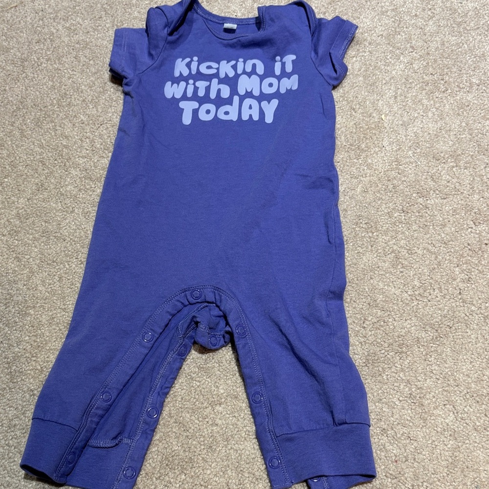 Okie Dokie Purple Baby Romper